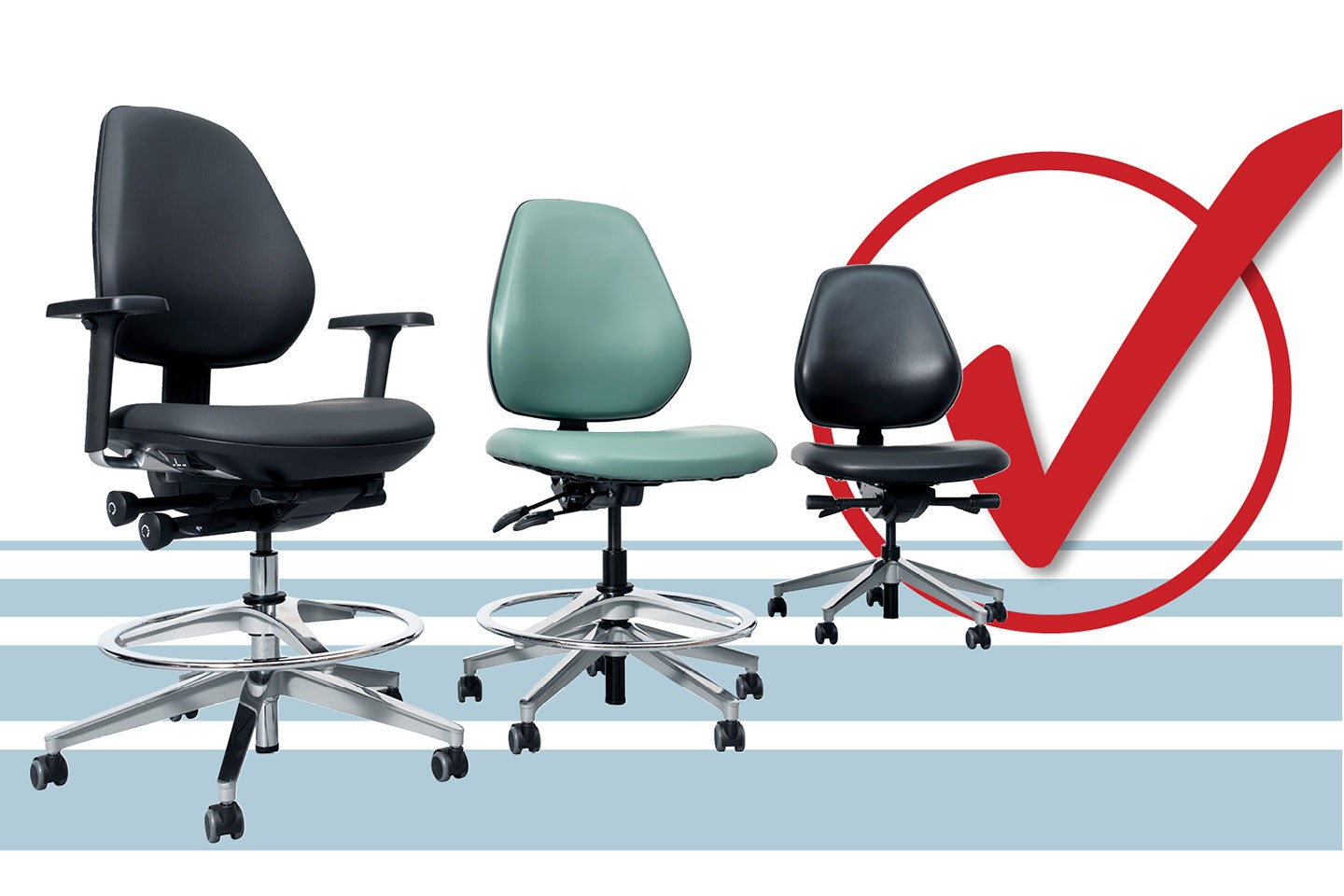 3 MVMT chairs with checkmark