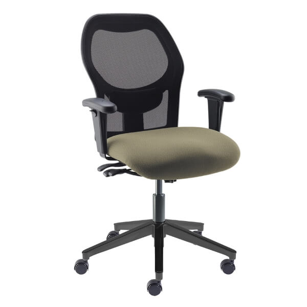 Desk Height, Tall Mesh Back, Saddle-Shaped Seat